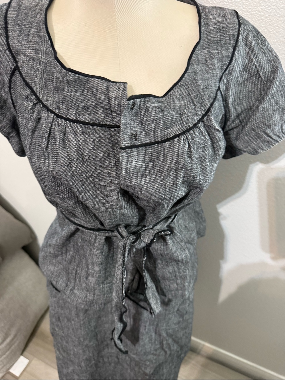 Nine West Black and Heather Gray Suit Jacket